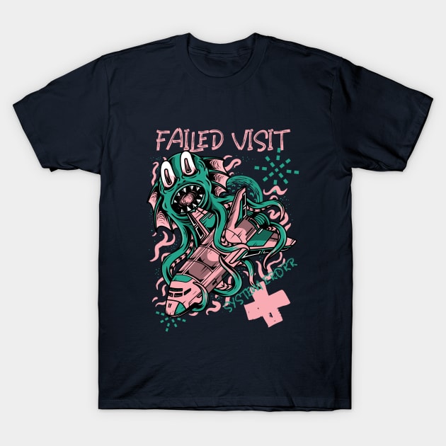 ALIEN CRASH by WOOF SHIRT T-Shirt by WOOFSHIRT